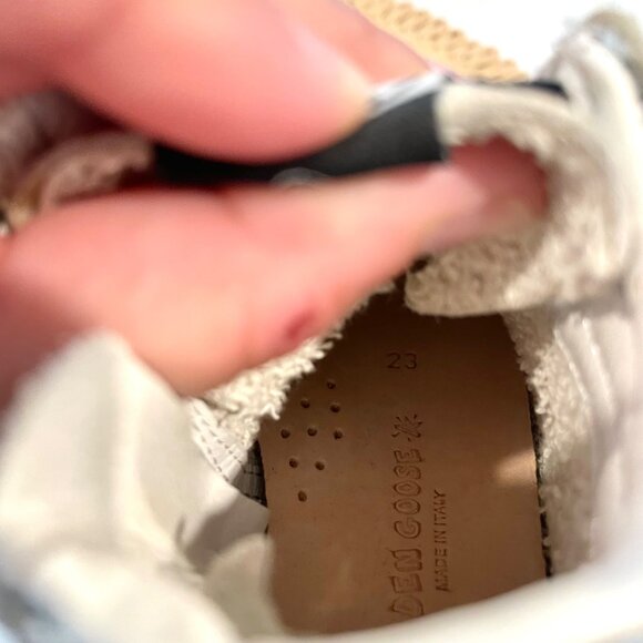 Golden Goose Slide Laminated Leather & Glitter High-Top Sneakers EU 23/ US 7 - Picture 10 of 11